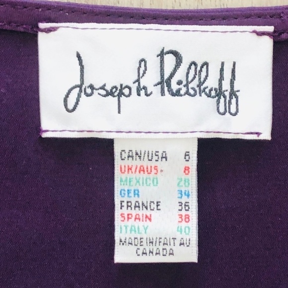 Joseph Ribkoff, Purple, Satin, Twist Front, Top, Blouse, Size 6,‎ Nice Condition - Picture 9 of 12